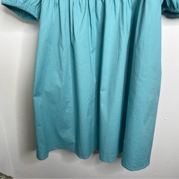 Eloquii Aqua Puff Sleeve Dress - Picture 12 of 15